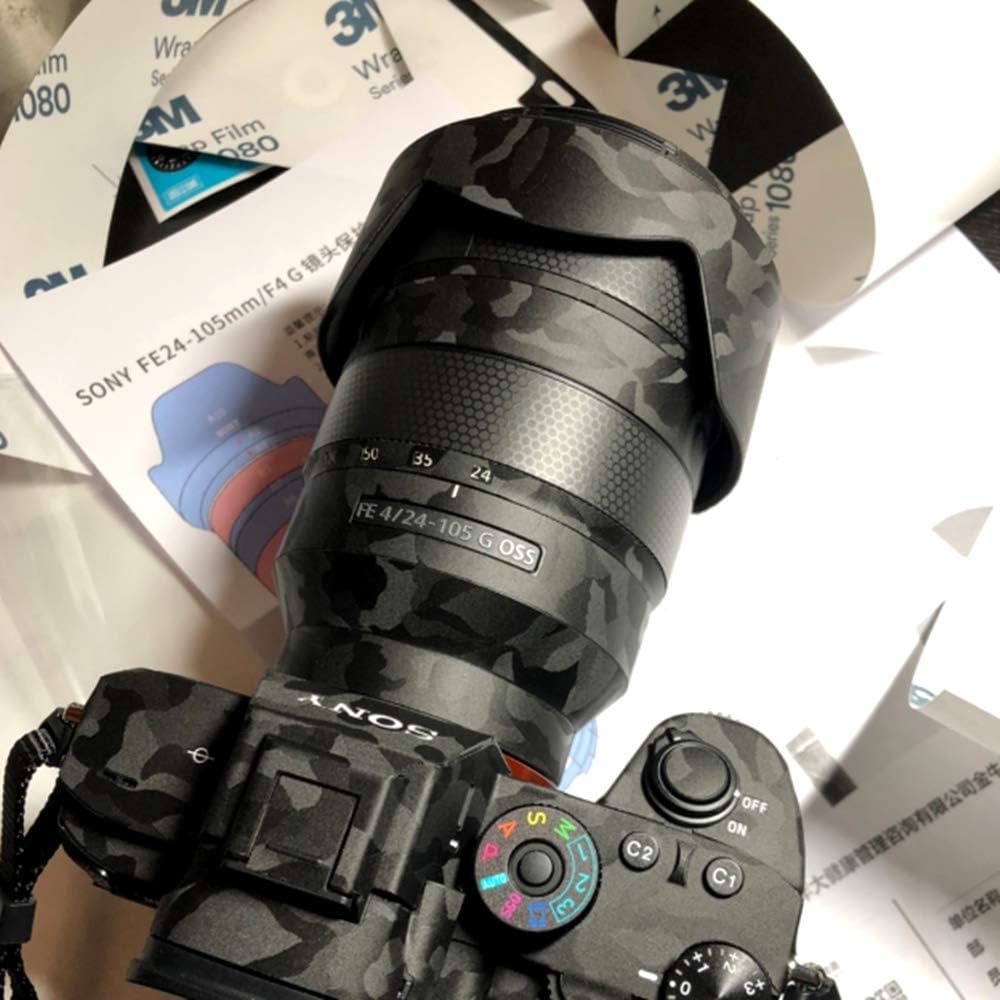 Lens Skin Decal Sticker Wrap Film Protector Wear Case Shadow Black for