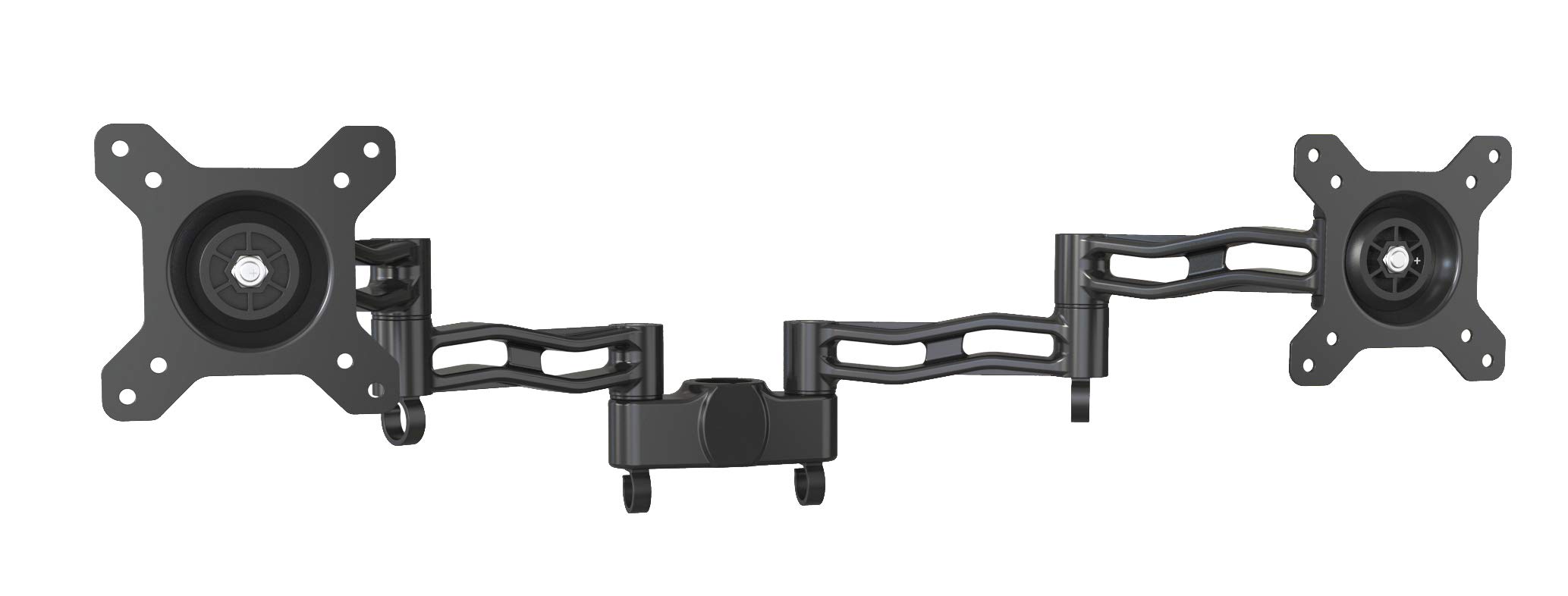 Duronic Dual Screen Arm Set DM35P2 | Two Arms with VESA Heads | Dual Joint | Compatible with All Monitor Desk Mounts & Poles | BLACK | Aluminium