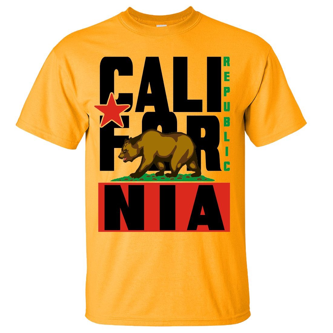 California Republic Black Retro Asst Colors T Shirt Tee | Kitilan