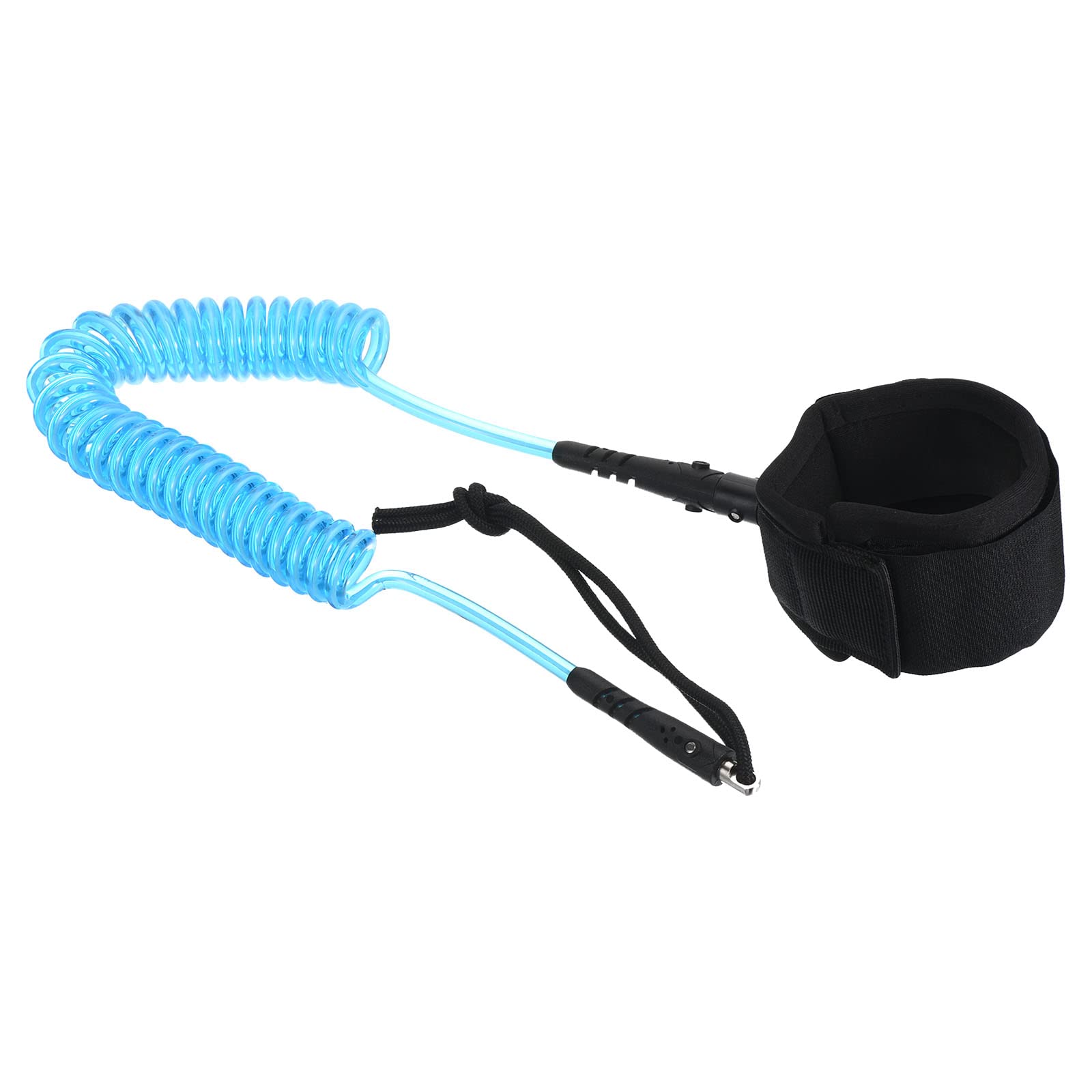PATIKIL 7.9ft x 7.2mm Surfboard Leash, Coiled Leashes with Plug Wrist String Rope for Body Board Paddle Board, Blue