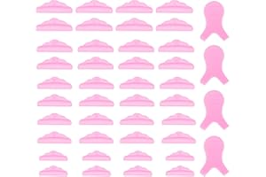 JASSINS 44 Piece Lash Lift Rods,Silicone Eyelash Perming Curler Makeup Tools,5 Sizes S/M/M1/M2/L,Reusable Lash Lifting Pads (Pink)