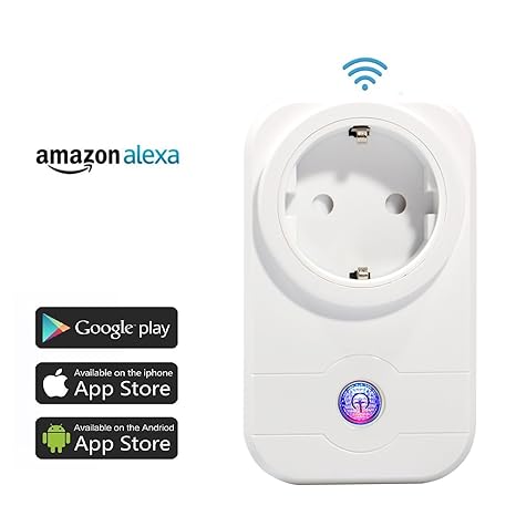 Expower WiFi Steckdose Intelligente Funksteckdose Kompatible mit Google Home App Steuerung Zeitsteuerung für IOS und Android 