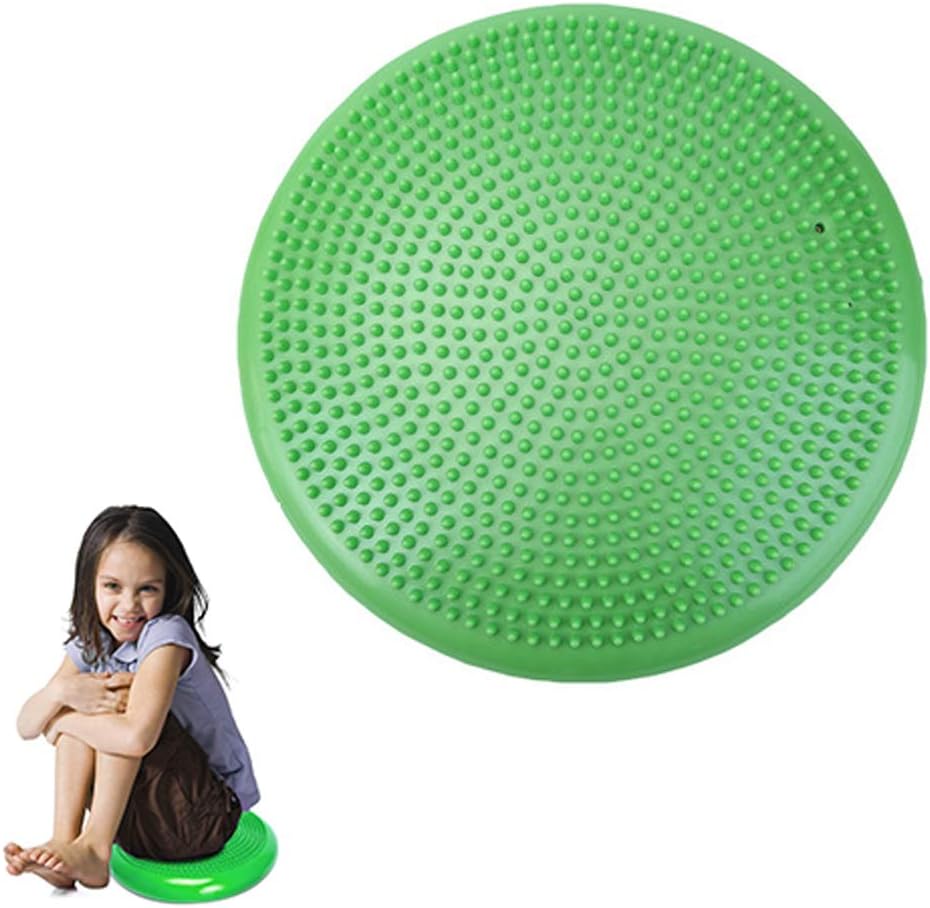 SHARESUN Wobble Cushion, Wiggle Seat with Pump, Air Stability Disc Core Trainer for Home & Gym, Office Desk Chair Cushion for Flexible Classroom Seat, Sensory Kids Cushion Seat for Fidget,Green
