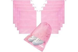 MEZEIC 8PCS Travel Shoe Bags with Rope for Men and Women Large Shoes Pouch Organizers