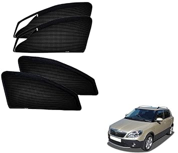 Kozdiko Zipper Magnetic Car Sunshades Curtain Set Of 4 Pcs Black