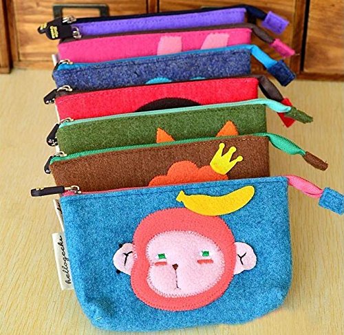 New korean animal series felt fabric pencil bag / pencil case / pencil pouch / pen bag Cosmetic Makeup OFFICE-071