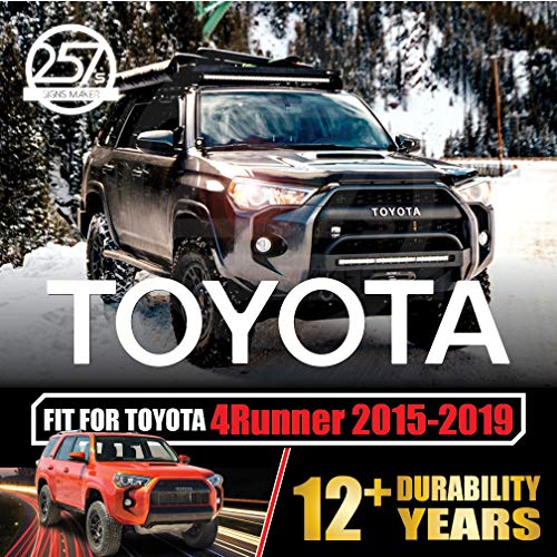 allWEATHER Toyota 4Runner TRD PRO Grill Vinyl Decals for 2015 2016 2017 2018 2019 Grille Logo Inlay Letters Overlay Sticker Set [Gloss White]