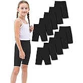 10 Pack Girls Bike Shorts 2.36” High Waisted Black Yoga Shorts for Toddler Girls Running Dance Jumping Sports Cheer