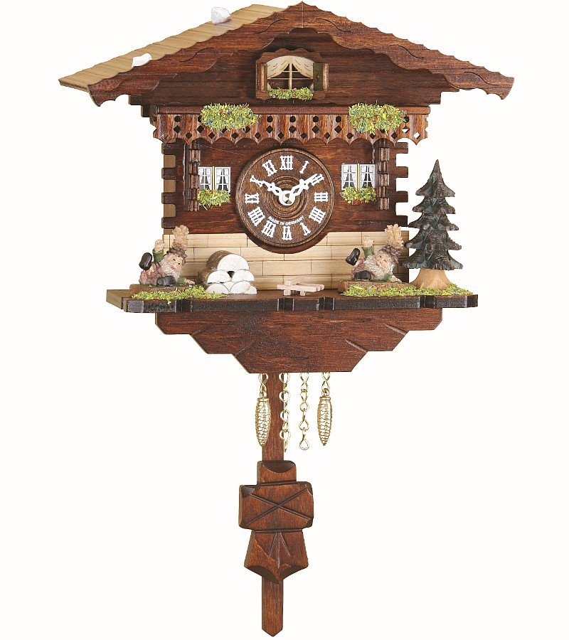 Trenkle Kuckulino Black Forest Clock Swiss House with quartz movement and cuckoo chime TU 2035 PQ