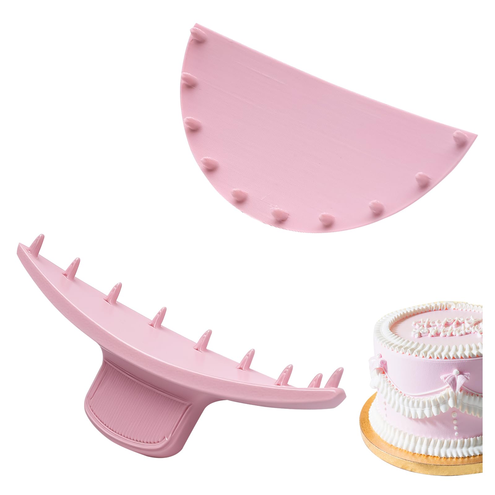 Photo 1 of 2 PCS Cake Arch Guide Tools, Pink Cake Arch Tools, Cake Decorating Tools, Cake Ruffle Markers, Suitable for Beginners and Bakers.