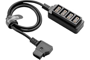 SMALLRIG D-Tap Splitter, Dtap Splitter Power Cable to 4 Ports,D Tap Charger Cord Suitable for V Mount Battery, Mirrorless Cam