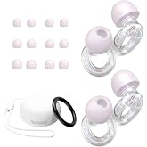 JUSTRVN Ear Plugs for Concert, 2 Pairs of Noise Reduction Earplugs 25dB-30dB with 8 Ear Tips&Carry case,Reusable Hearing Prot
