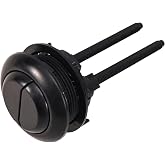 48mm/1.89in Toilet Push Button Replacement for Home Bathroom | Adjustable Dual Flush Toilet Button Pusher for Aperture Round Universal Tank Push Repair Part (Black)