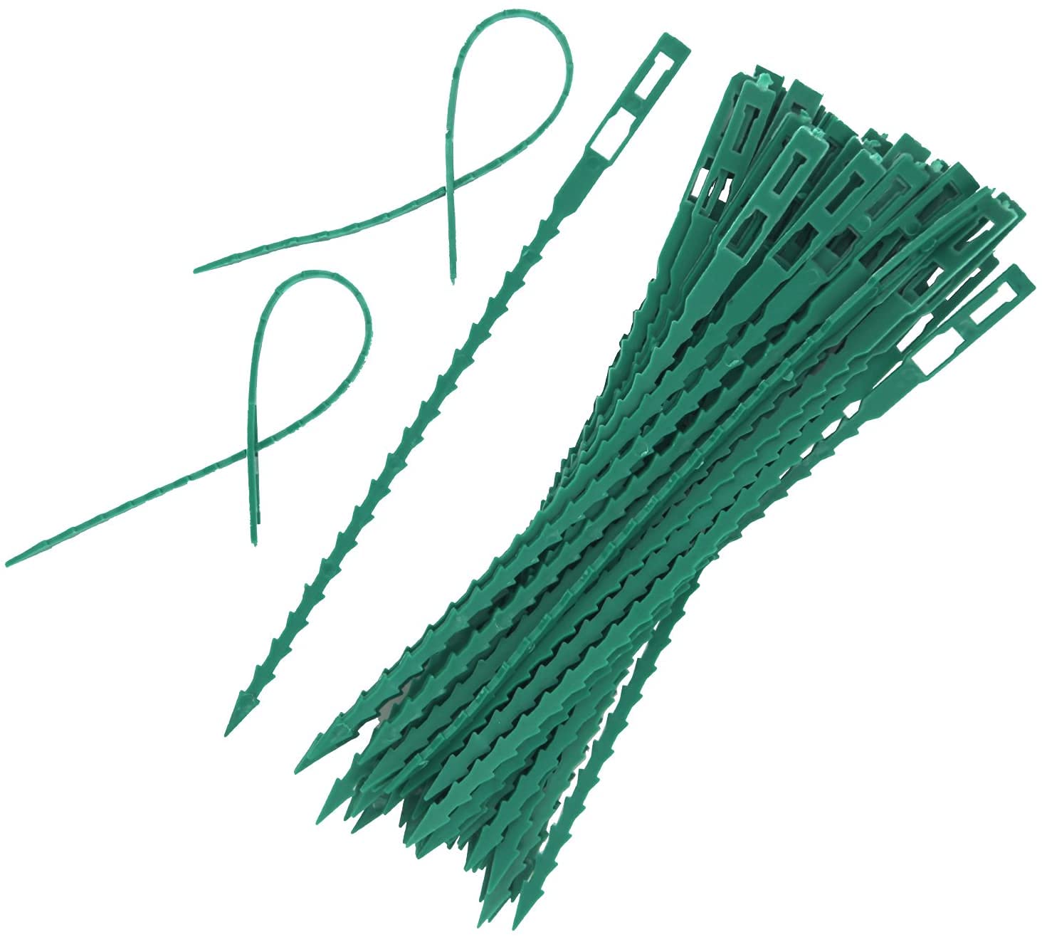 Namvo 50Pcs Adjustable Plant Ties, 17cm Garden Plastic Cable Twist Ties Plant Support Plant and Shrub Ties
