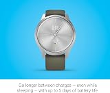 Garmin vívomove Style 42mm Hybrid Smartwatch Silver Moss Touchscreen Fitness view 3