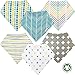 Baby Bandana Drool Bibs – 6 Pack Gift Set for Boys & Girls, Organic Cotton, 3 Snaps To Fit All Neck Sizes, Soft, Extra Absorbent, Easy To Clean, Unisex, Perfect Baby Shower Gift Set