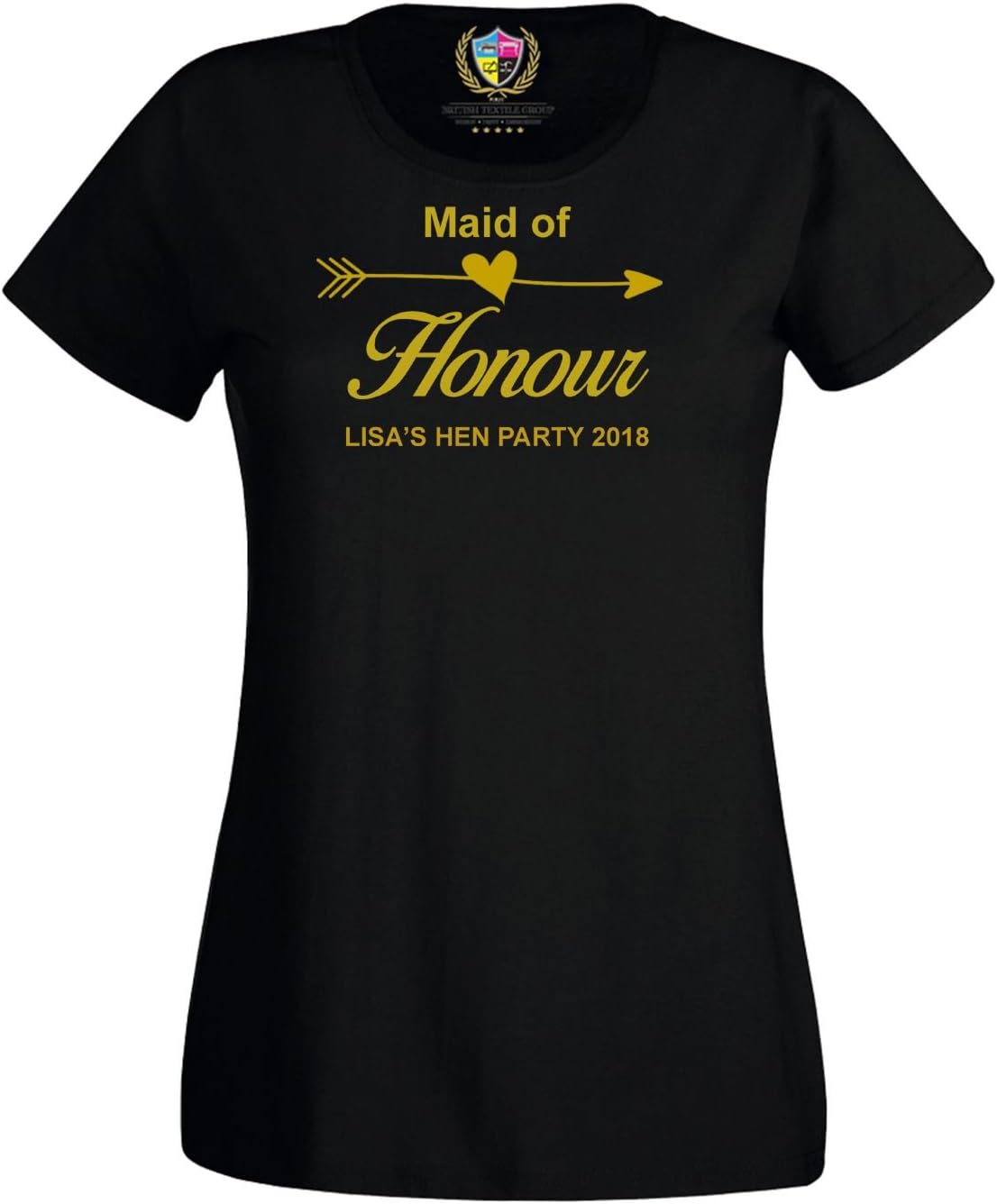 Hen Do Party Bride Tribe 2018 Gold Pint Custom Personalised T-Shirt Ladies Women