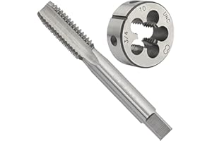 Aceteel 3/4"-10 UNC HSS Tap And Die Set, 3/4 x 10 UNC Machine Thread Tap And Round Thread Die Right Hand