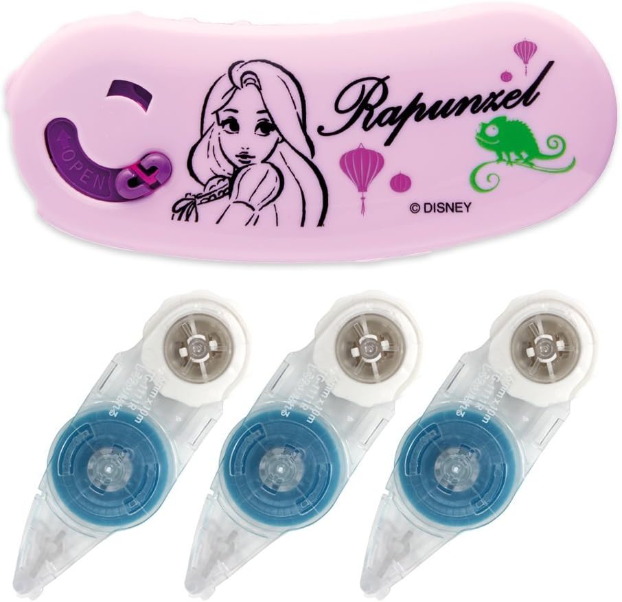 Amazon プラス テープのり ノリノポッド 限定 ディズニー ラプンツェル 本体 詰替テープ3個セット テープのり 文房具 オフィス用品