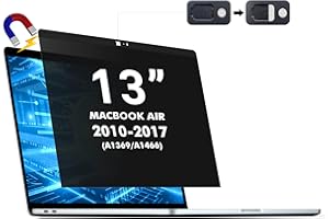 ZOEGAA Privacy Screen MacBook Air 13 Inch (2010-2017), Magnetic Removable Screen Filters Anti-Peeping, Anti Blue Light and Anti Glare Privacy Screen for Macbook Air 13 inch Model (A1369, A1466)