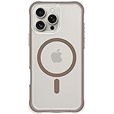 ORNARTO Air Case for iPhone 16 Pro Max Clear, Compatible with MagSafe, Military-Grade Drop Protection Cover with Built-in Air, Desert Titanium