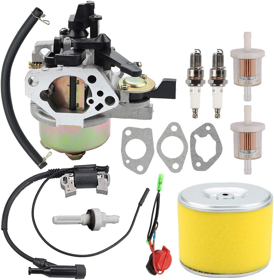 Coolwind GX390 Carburetor with Air Filter Tune Up kit fit Honda GX340 GX360 GX 390 11HP 13HP Engine Generator Lawn Mower Motor Replaces 16100-ZF6-V01