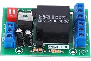 GAROSA Delay Off Relay Module 10-16V 12V DC Time Relay Module Double Pole Double Throw DPDT 2 Channel Output Timer Switch for Water/Air Interruption Monitoring