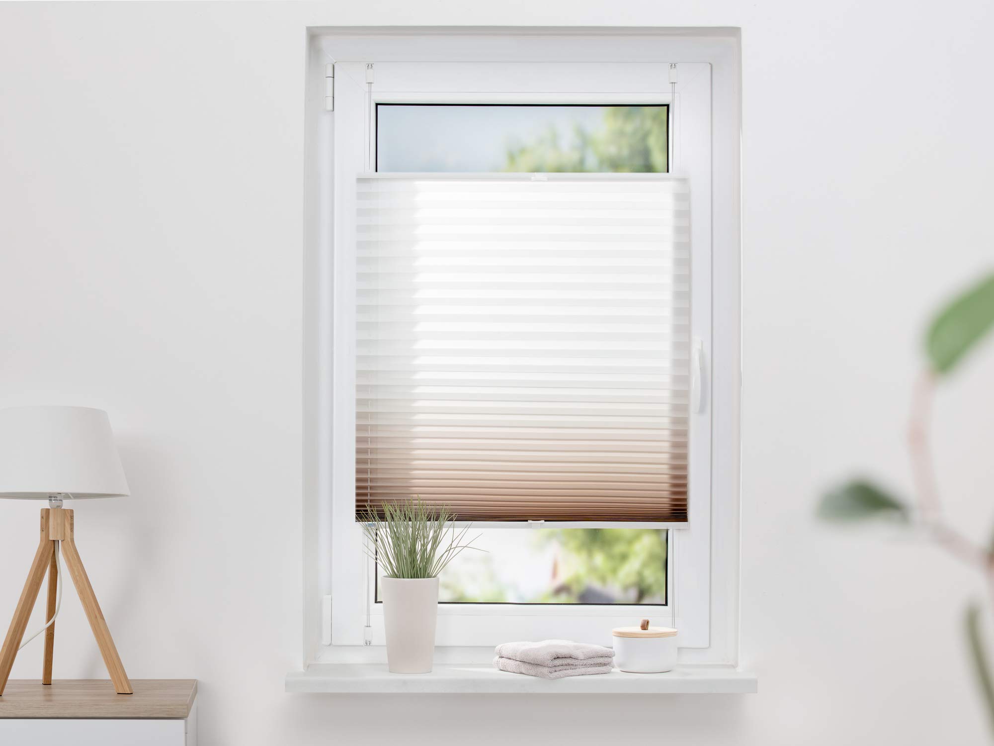 Khome Pleated Colour Gradient, Brown, B105 x H130 cm