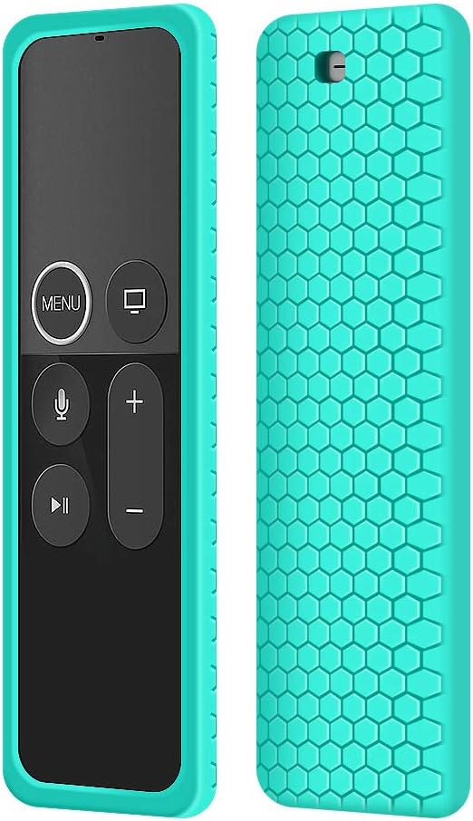 Remote Case for Apple TV 4K 4th 5th Generation, Protective Silicone Cover Lightweight [Anti Slip] Shock Proof Skin Holder for New Apple TV 4K 5th Siri Remote Controller (Turquoise)