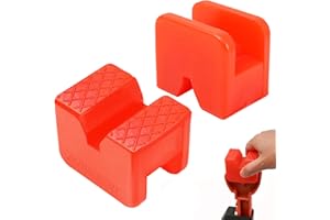 AUTOXBERT Polyethylene Jack Stand Pads Adapter Universal Slotted Frame Rail Pinch Welds Protector Jack Pads Adapter -3.0 tons Red (28mm =1.1")