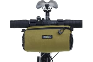 PACK2RIDE Perfecda Bike Handlebar Bag - Water Resistant, Durable Cordura Fabric & Bike Bag for Daily Trips - Front Biking Storage for Road, Gravel Riding (Coyote)