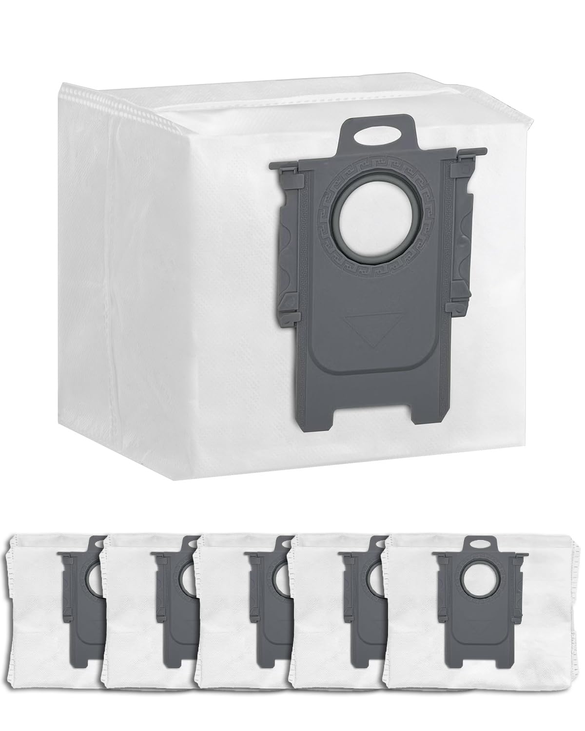 Photo 1 of 6Pack Vacuum Dust Bags for Roborock Q7 M5+,Q10 S5+,Q10 X5+,Q5 Max+,S8+,S8 Pro Ultra,Q7 Max+/Max,Q8 Max+,S7 Pro Ultra,Q5+,S7 MaxV Ultra Robot Clean Dirt Disposal Bags, 2.7L Large Dirt Disposable Bag