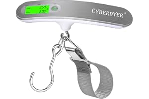 CYBERDYER 110 lbs Digital Bow Scale Recurve Archery Bow Scale Bow Poundage Scale Hunting Scale Luggage Scale with Peak and Hold Scale LCD Display