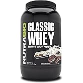 NutraBio Classic Whey Protein Powder- 25G Protein Per Scoop - Full-Spectrum Amino Acid Profile - No Fillers, Artificial Colors, Preservatives - Low Glycemic Index - (Ice Cream Cookie Dream, 2 Pounds)