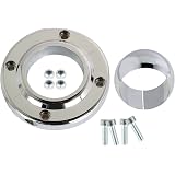 2" Billet Chrome Column Drop (2.5" Drop) With 2" Aluminum Steering Column Swivel Floor Mount Kit - View #9