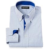 Paul Fredrick Men's Classic Fit Non-Iron Cotton Check Dress Shirt