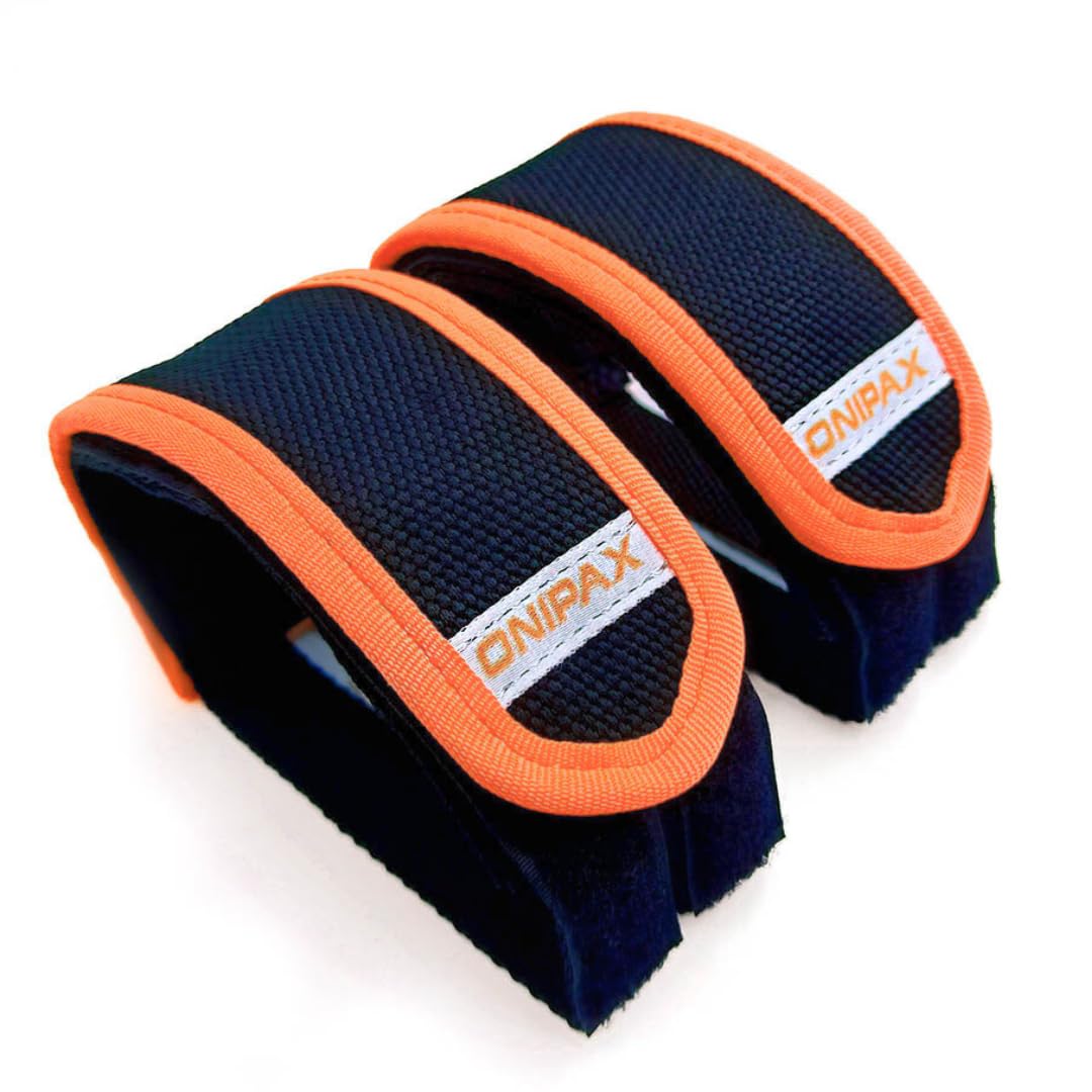 ONIPAX 1 Pair Bike Pedal Strap Toe Clips Straps Tape (Orange)