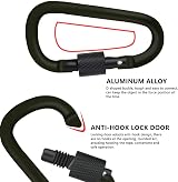 SoftcuteLee 4Pack Aluminum Carabiner D Ring Clip Heavy Duty Locking Keychain view 4