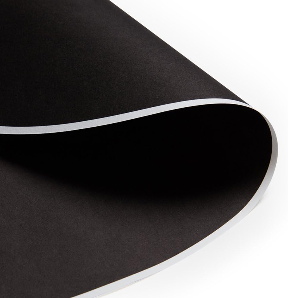 Coolbloom 10 Sheets Diameter 56.5cm Waltz Series Art Paper Flower Wrapping Paper And Flower Packing Paper For Birthday Decoration Bridal Wedding Event And Party Supplies DIY(Tulip black_Binding white)
