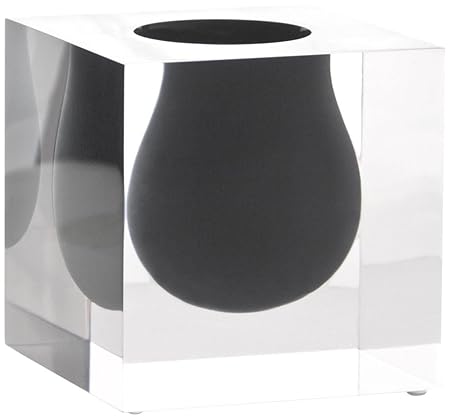 Jonathan Adler Smoke Grey Bel Air Mini Scoop Lucite Vase Amazon