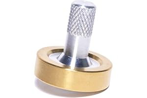 Schulte Fused Aluminum & Brass Spinning Top for Mental Focus & Stress Relief, Metal Fidget Spinners for Fidget Toys Collection, Spinning Tops for Adults, 21 Grams - Bruce Charles Designs