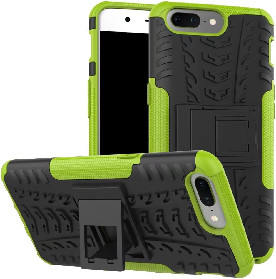 Oneplus 5 Case, NOKEA Dual-Layer [Soft TPU Interior] [Durable PC Exterior] Case For Oneplus 5 Case (2017) (Green)