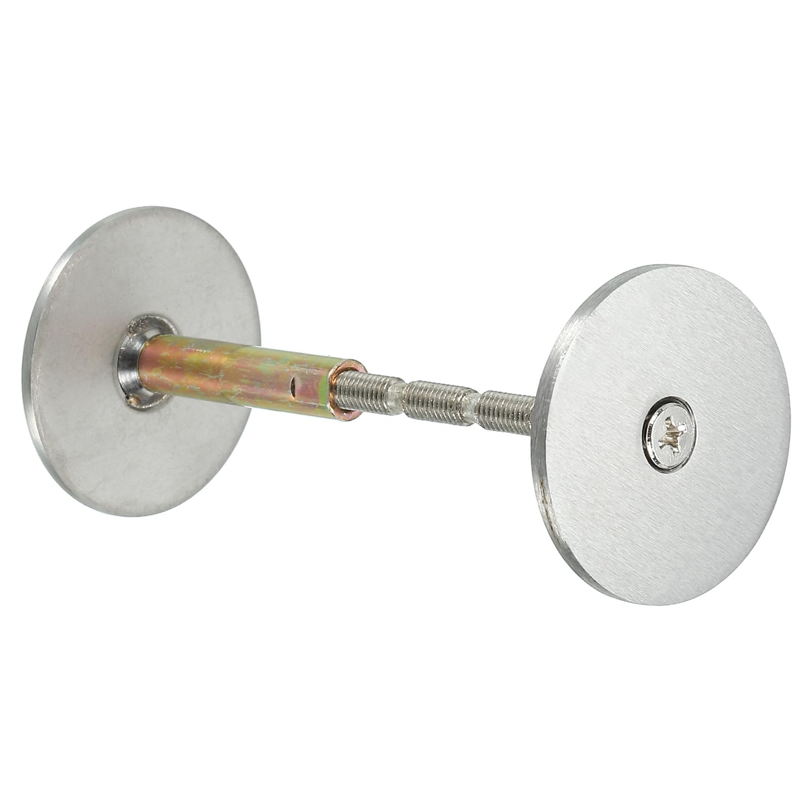 PATIKIL Door Knob Hole Cover Plate, 1 9/16" Dia. Deadbolt Cover Plate Door Hole Filler Plate for 1 1/32" to 1 3/8" Holes, Brushed Satin Nickel — image 1