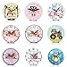 BloomingJS Wooden Wall Clock Owl Modern style Round Vintage Rustic Home Kitchen Office Room Decor (Pattern 1)