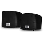 Acoustic Audio AA321B Mountable Indoor Speakers 400 Watts Black Bookshelf Pair