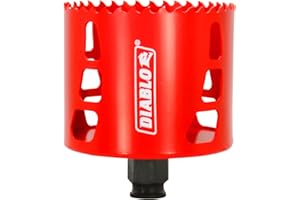 Freud DHS3125 Diablo High Performance Hole Saw Ideal for Drilling Wood, Plastic, Aluminum, Metal and Stainless Steel, 3-1/8-I