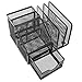 MyGift Metal Mesh Office Supplies Storage Rack, Mail Organizer, Sticky Note Memo Pad Holder, Black