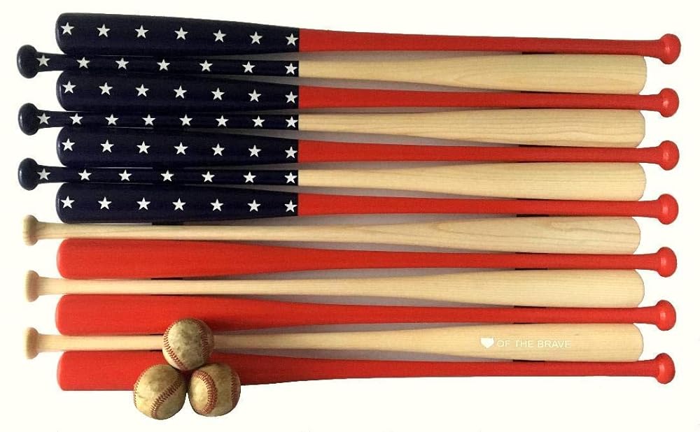 Baseball Bat American Flag. Made with 36 inch bats