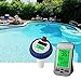 Yowosmart Professional Wireless Pool Thermometer Floating Solar Powered Thermometer for Pool, Spa, Bathtub and fishpond