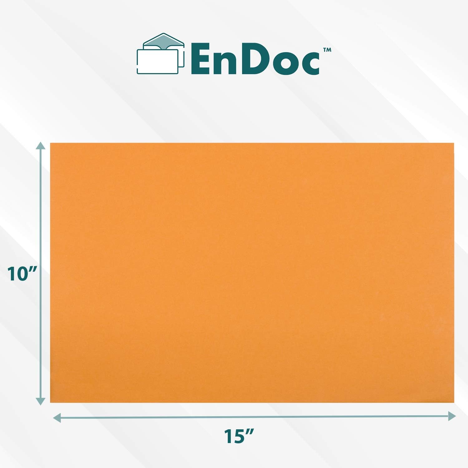 EnDoc 10 x 15 Clasp Envelopes - Brown Kraft Catalog Mailing Gummed Seal Envelope - 28lb Heavyweight 10x15 Inches Manila Envelopes for Home, Office, Business, Legal or School - 100 Pack : Office Products